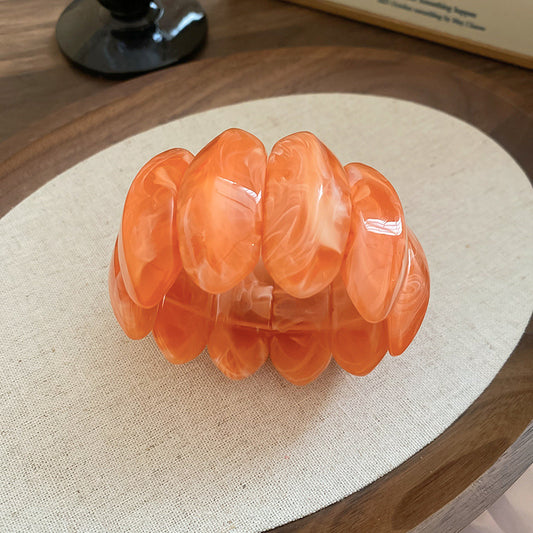 Blooming Oval Acrylic Stretch Bracelet